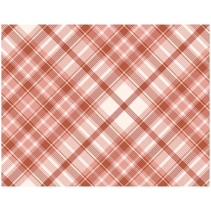 Detailed view of red and white Scottish tartan plaid paper with fine woven texture