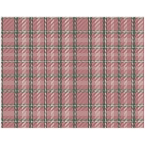 Close-up of pink and green plaid patterned decorative paper for scrapbooking and DIY crafts