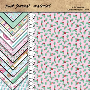 Retro Weihnachten Junk Journal Scrapbook Papier Mehrere Muster Nussknacker Lebkuchenhaus DIY Cardstock Dekopapier