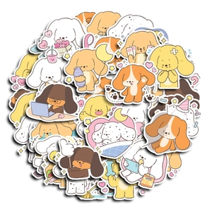Set of 40 waterproof cartoon puppy stickers for DIY laptops and luggage decor