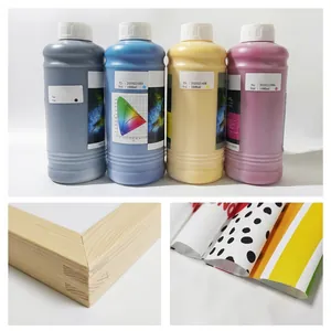 Canvas art materials set including 1000ml ink bottles, pine wood frames and oil canvas