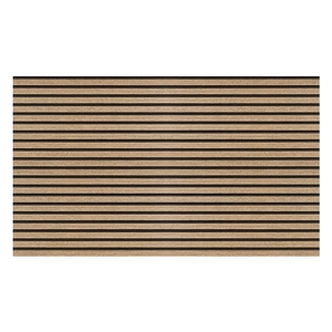 Panneau mural étanche à grain de bois de chêne et base noire pour décoration murale