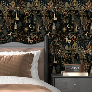 Vintage Mythical Forest Floral Peel And Stick Wallpaper Waterproof Self Adhesive Wall Sticker Home Decor For Bedroom Kitchen