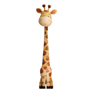 Cartoon giraffe height growth chart sticker for kids room wall decor measuring 60cm to 140cm
