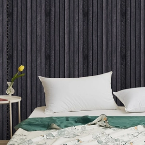 Modern white bedding set with green floral thin quilt on a dark wood grain background
