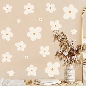 Spring daisy flower wall stickers for living room and bedroom home wall decor
