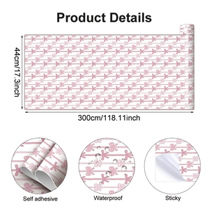 Tabella taglie dettagliata per carta da parati adesiva con fiocchi rosa 44cm x 300cm