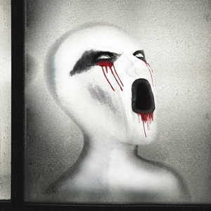 Halloween Horror Window Stickers PVC Waterproof Ghost Face Blood Stains Wall Decals For Haunted House Party Decoration