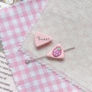 Macro de perles gâteau fraise rose pour bijoux DIY et accessoires chaîne de téléphone