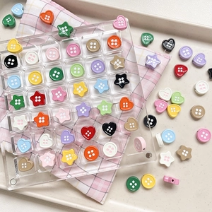 Colorful mixed star and heart shaped alloy beads for DIY jewelry and phone chains