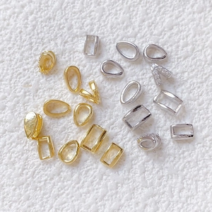 Connecteurs de pendentif minimalistes en or 18k et argent S925 avec zircons scintillants