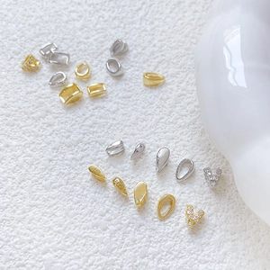 Bélières élégantes en argent S925 et zircon pour la fabrication de bijoux DIY créatifs