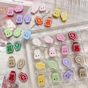 Perles en résine en forme de biberon et poisson pour bijoux DIY et breloques de téléphone