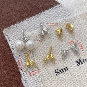 Detailed view of DIY 14k gold plated jewelry pendant parts with precise size measurements