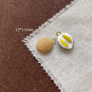 Détail d'un pendentif durian en alliage de 17x11mm pour bijoux DIY avec dimensions
