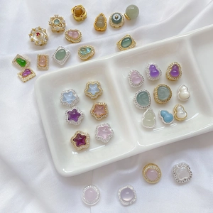 Colgantes de calabaza en ojo de tigre y jade Hetian con circón para joyería DIY