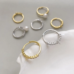 Ρυθμιζόμενες βάσεις δαχτυλιδιών με χρυσό 14k για DIY κοσμήματα σε χρυσό και ασημί χρώμα