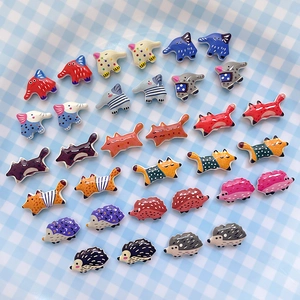 Ciondoli Fai-da-te Animali Cartoni Animati Elefante Volpe Riccio Lega di Zinco Perline Colorate per Creazione di Braccialetti e Collane