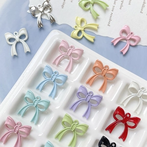 Pendenti a fiocco colorati in toni pastello per gioielli DIY e accessori catena