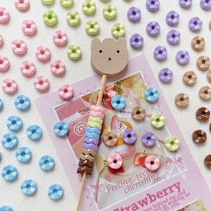 Perles d'Espacement Donut Facettées en Alliage DIY Couleurs Macaron Pour Bracelet Collier Fabrication de Bijoux Matériaux Artisanaux