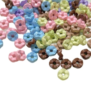 Perles en alliage en forme d'engrenage colorées pour bijoux DIY aux tons pastels