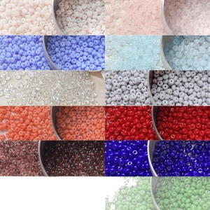 Colorful 4mm glass seed beads for DIY jewelry making in multiple vibrant shades