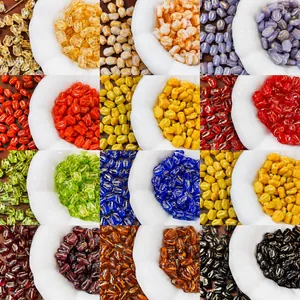 Handmade Glass Tulip Beads Gold Traced Flower Spacer Beads For DIY Bracelet Necklace Earring Jewelry Making Accessories