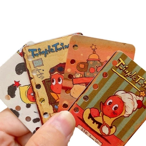 Retro acrylic star illustration card set for DIY beaded phone chains and notebooks