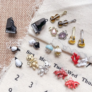 Pendentifs en alliage émaillé thème marin et musique pour bijoux DIY et bracelets