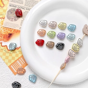 Colorful mini tea cup beads for DIY jewelry making in various bright acrylic colors