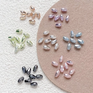 Faceted seed beads in 7 metallic colors for DIY jewelry making and bracelet crafting