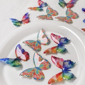 Paillettes papillons en résine pour accessoires de cheveux et loisirs créatifs