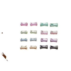 Perline di bambù metalliche colorate per creazione di gioielli fai-da-te vari colori