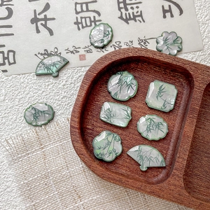 Chinese style bamboo resin charms in various shapes for DIY jewelry making