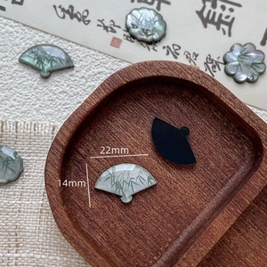 Detail view of 22mm bamboo leaf pattern resin charms for DIY jewelry making