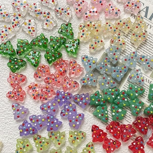 Bunte gepunktete Weihnachtsbaum-Perlen für handgefertigte DIY-Armbänder und Ketten