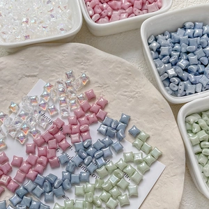 Ins Style Czech Glass Star Beads Pearlescent Star Shaped Beads DIY Jewelry Making Material For Bracelet Necklace Phone Chain