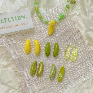 Mini Banana Glass Beads Czech Style DIY Jewelry Making Findings For Bracelets Necklaces Phone Straps Fruit Glass Beads