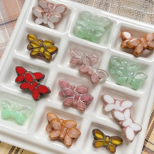 Imported Czech Butterfly Glass Beads Colorful Glaze Loose Beads For DIY Handmade Bracelet Necklace Jewelry Making Accessories
