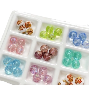 Hand-painted Czech glass rose round beads in a variety of vibrant colors for DIY jewelry