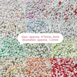 Detailansicht von 4mm Glasperlen in verschiedenen Farben für DIY-Schmuckherstellung