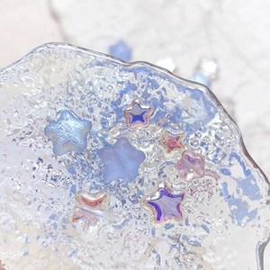 Star-shaped Czech glass beads for DIY jewelry making in assorted frosted and aurora finishes