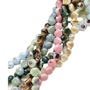 Spiraalvormige schelp keramische kralen met glazuur voor DIY sieraden in diverse kleuren