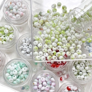 Mixed color 4mm creamy texture glass seed beads for DIY jewelry and necklaces
