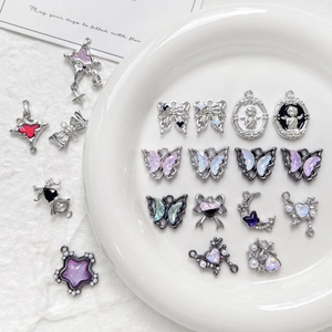 Pendentif de Bijoux DIY en Alliage Strass Perle Artificielle Émail Papillon Ange Étoile Cœur Style Y2K Accessoire