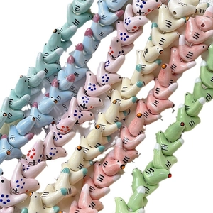 Handgemaakte keramische vogelkralen in macaronkleuren voor DIY-sieraden en armbanden