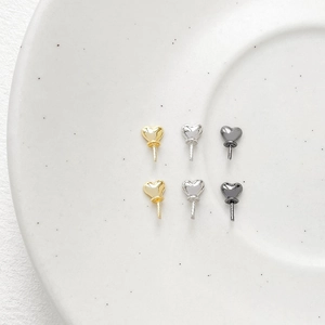 Gold-plated heart shape jewelry connectors for DIY crafting in gold silver and black
