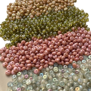 Mix of colorful Czech glass seed beads for DIY jewelry making and embroidery projects