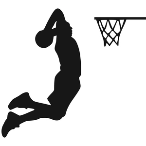 Luminous basketball player dunking silhouette wall sticker for home decor decoration