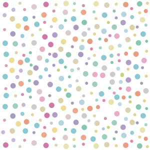 Adesivi murali a pois colorati in stile boho con tonalità pastello per camerette bimbi